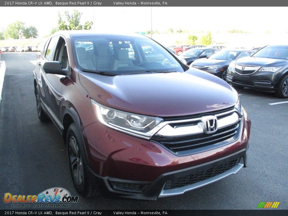 2017 Honda CR-V LX AWD Basque Red Pearl II / Gray Photo #7