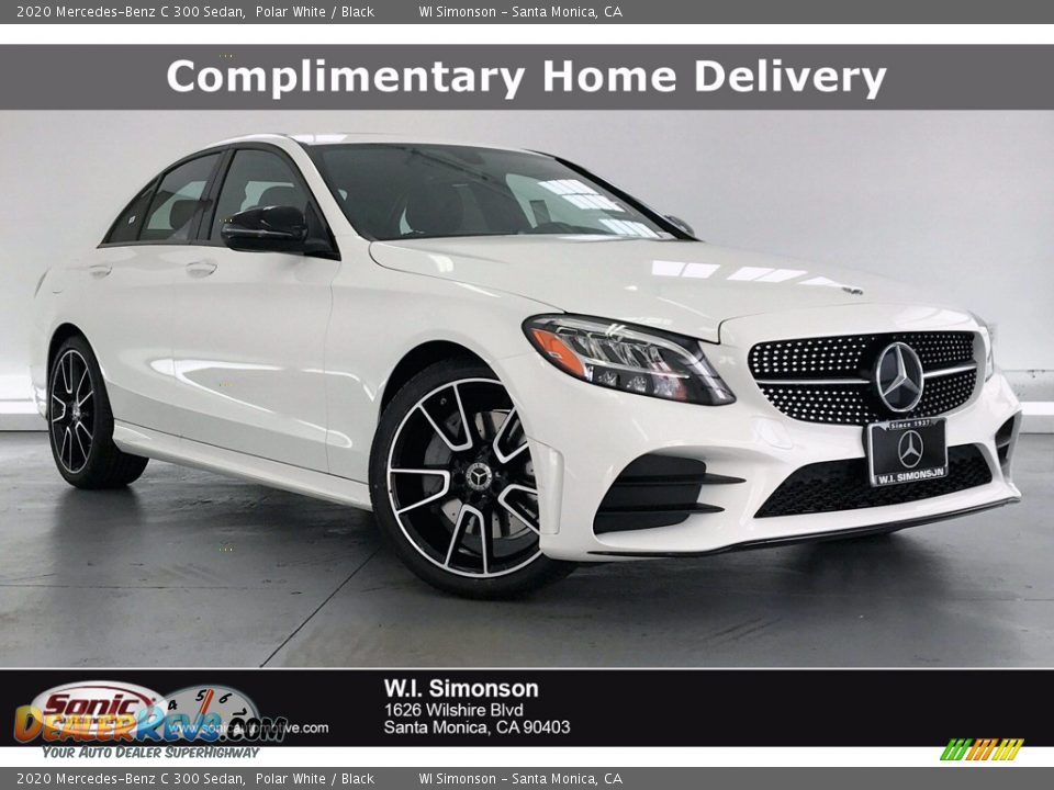 2020 Mercedes-Benz C 300 Sedan Polar White / Black Photo #1