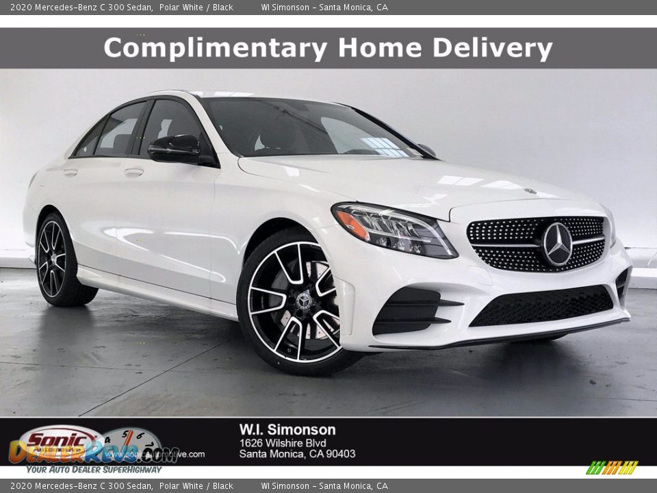 2020 Mercedes-Benz C 300 Sedan Polar White / Black Photo #1