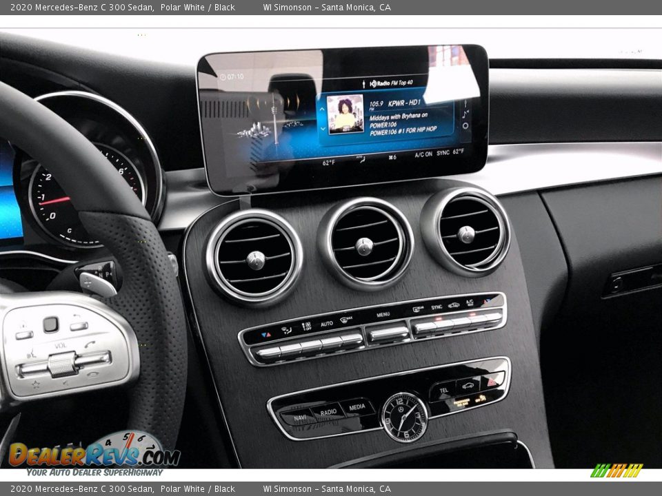 2020 Mercedes-Benz C 300 Sedan Polar White / Black Photo #6