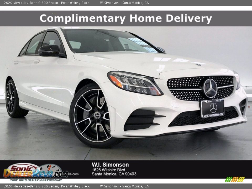 2020 Mercedes-Benz C 300 Sedan Polar White / Black Photo #1