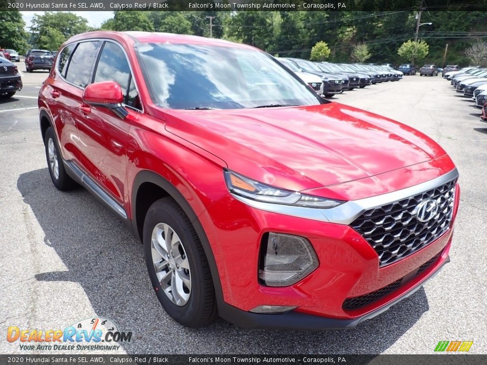 2020 Hyundai Santa Fe SEL AWD Calypso Red / Black Photo #3
