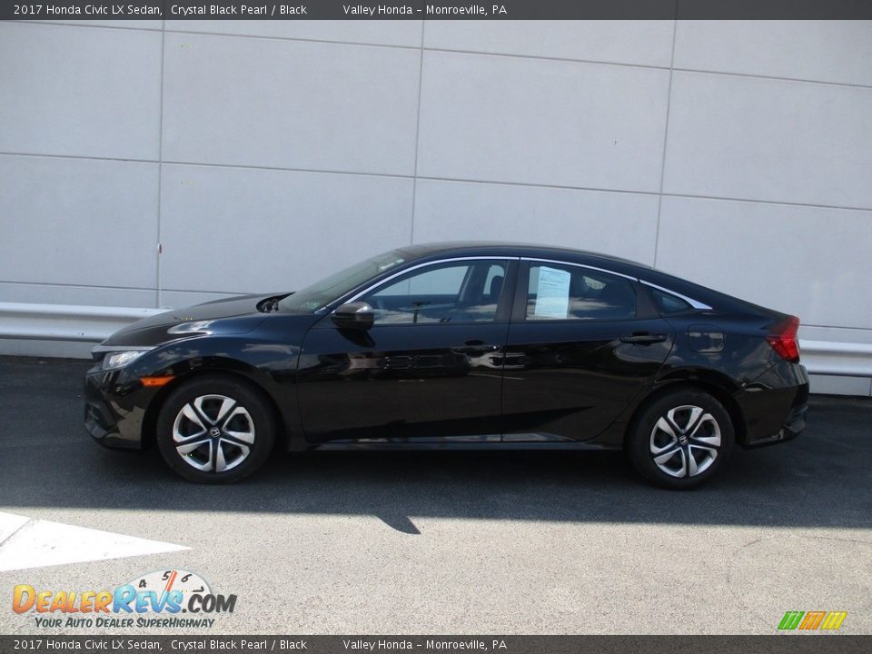 2017 Honda Civic LX Sedan Crystal Black Pearl / Black Photo #1