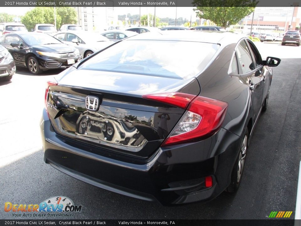 2017 Honda Civic LX Sedan Crystal Black Pearl / Black Photo #4