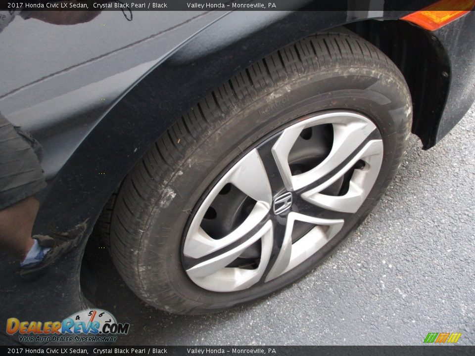 2017 Honda Civic LX Sedan Crystal Black Pearl / Black Photo #5
