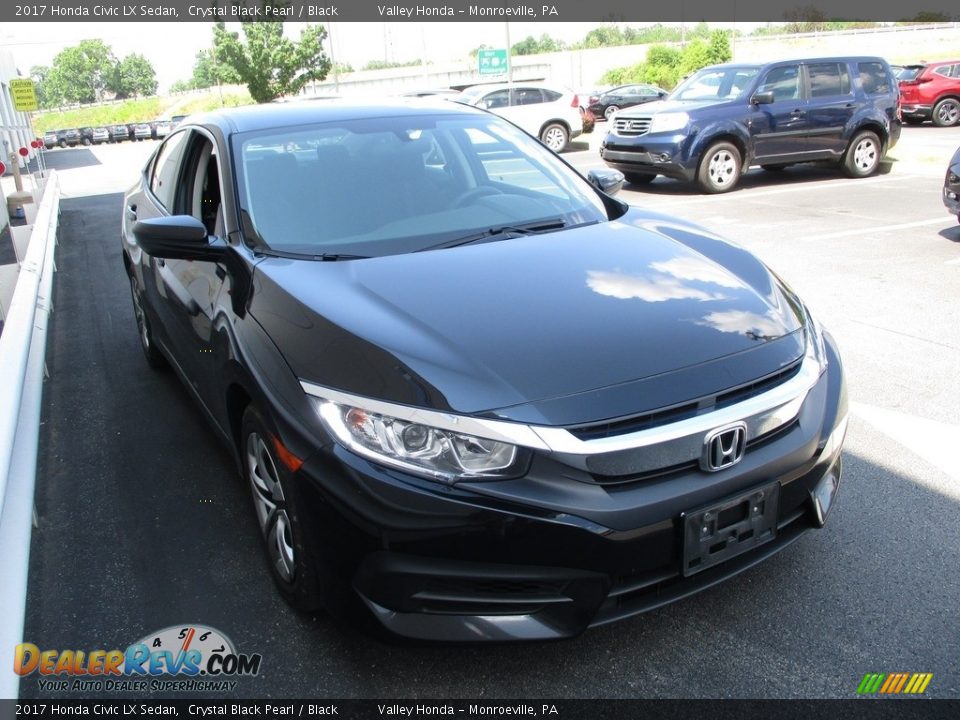 2017 Honda Civic LX Sedan Crystal Black Pearl / Black Photo #6