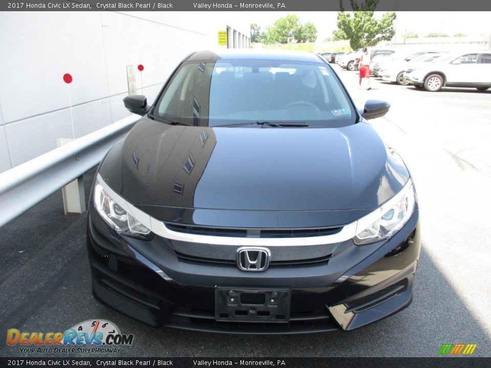 2017 Honda Civic LX Sedan Crystal Black Pearl / Black Photo #7