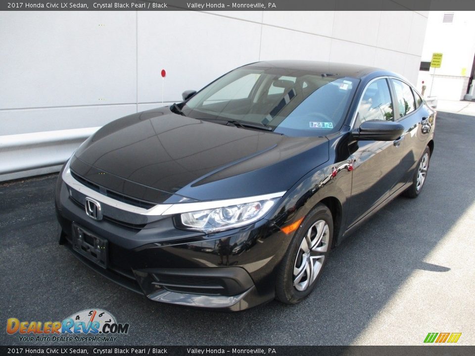 2017 Honda Civic LX Sedan Crystal Black Pearl / Black Photo #8