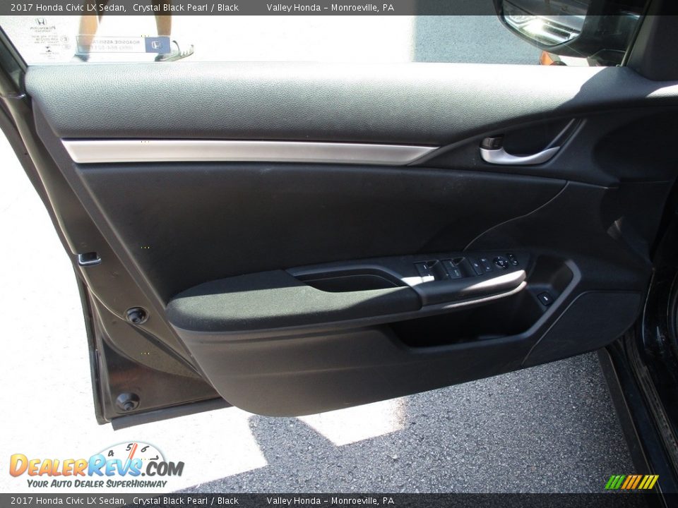 2017 Honda Civic LX Sedan Crystal Black Pearl / Black Photo #9
