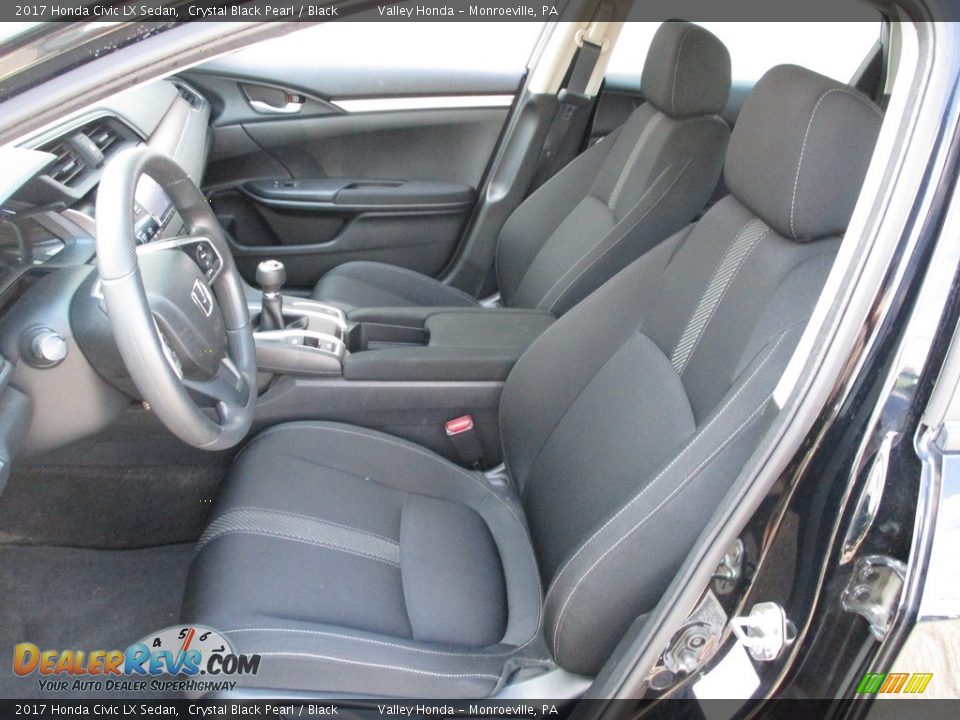 2017 Honda Civic LX Sedan Crystal Black Pearl / Black Photo #10