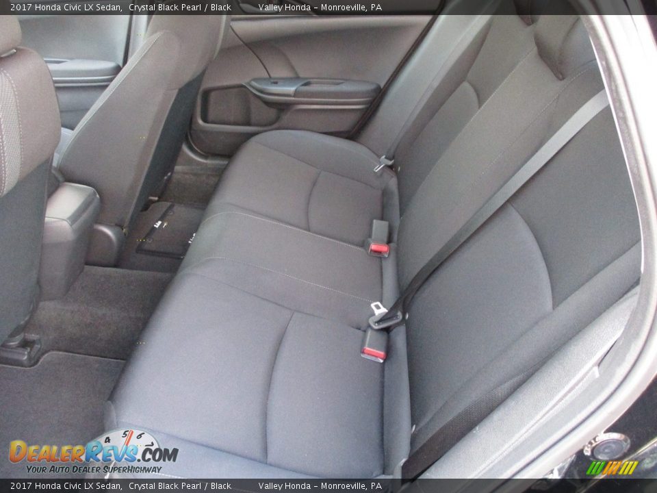 2017 Honda Civic LX Sedan Crystal Black Pearl / Black Photo #11