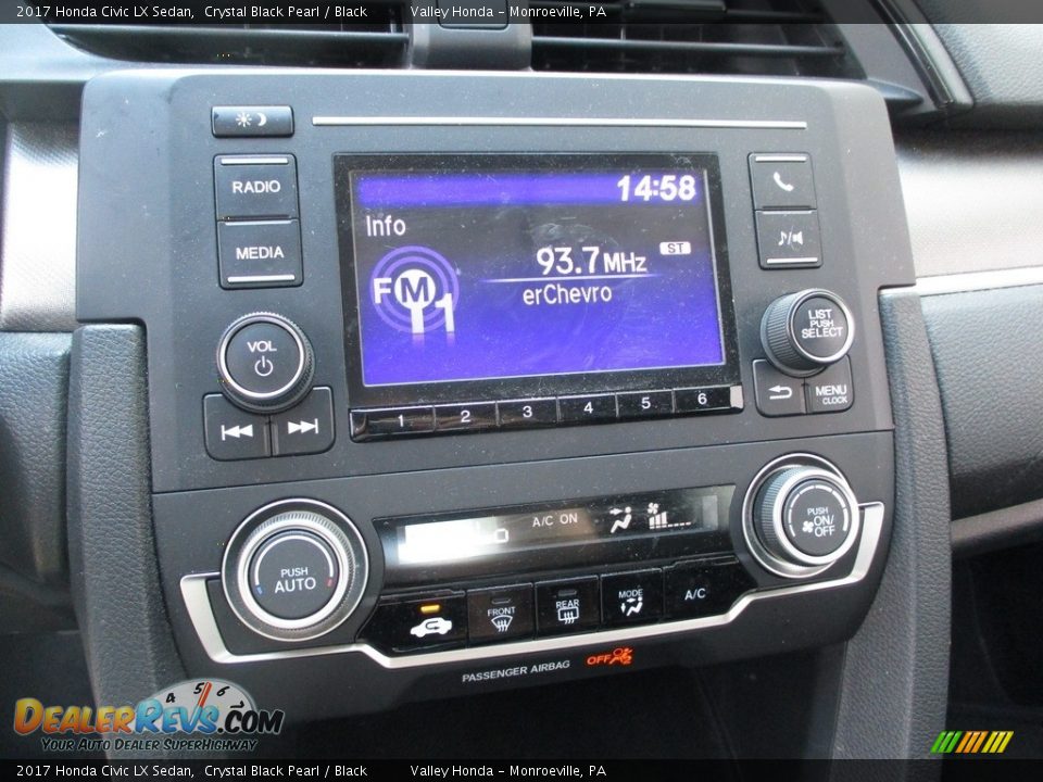 Controls of 2017 Honda Civic LX Sedan Photo #14