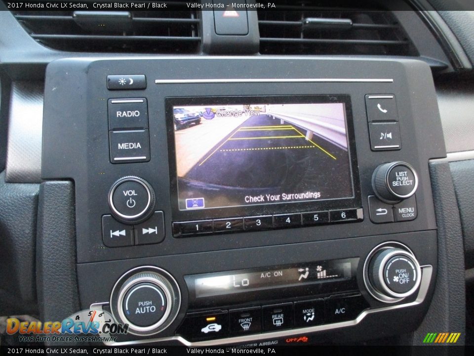 2017 Honda Civic LX Sedan Crystal Black Pearl / Black Photo #15