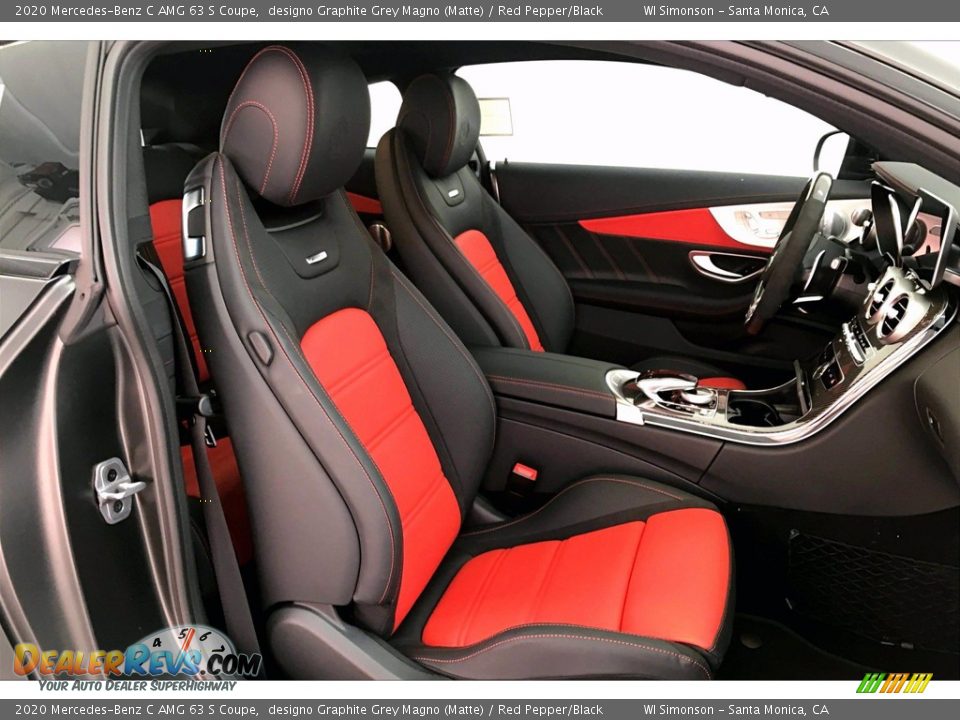 Red Pepper/Black Interior - 2020 Mercedes-Benz C AMG 63 S Coupe Photo #5