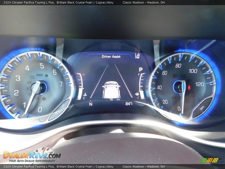 2020 Chrysler Pacifica Touring L Plus Brilliant Black Crystal Pearl / Cognac/Alloy Photo #10