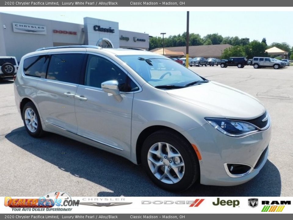 2020 Chrysler Pacifica Limited Luxury White Pearl / Alloy/Black Photo #1