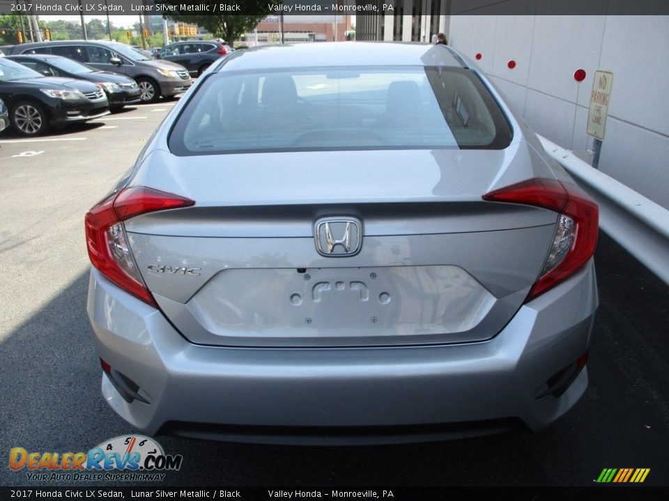 2017 Honda Civic LX Sedan Lunar Silver Metallic / Black Photo #4