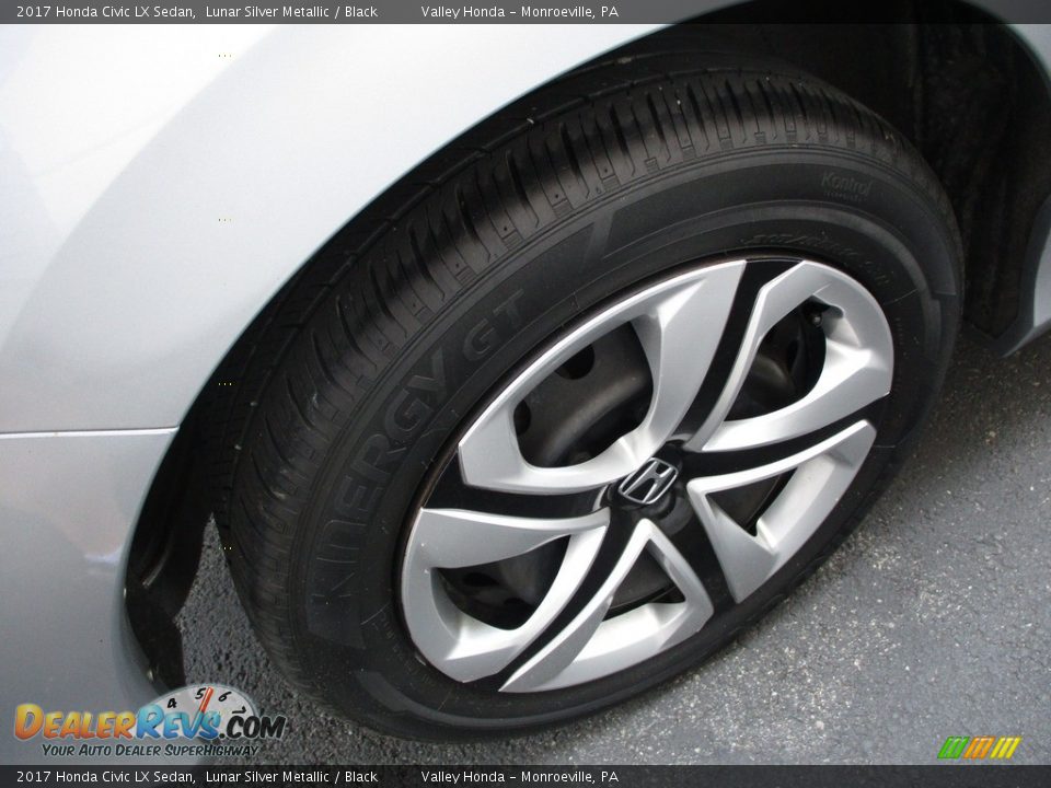 2017 Honda Civic LX Sedan Lunar Silver Metallic / Black Photo #6