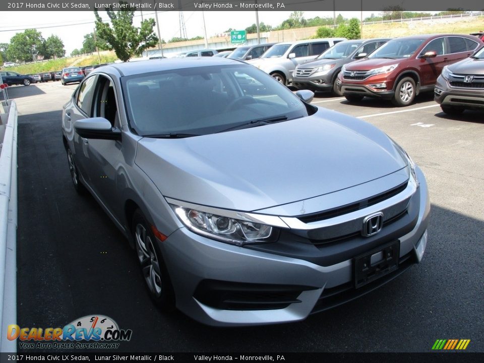 2017 Honda Civic LX Sedan Lunar Silver Metallic / Black Photo #7