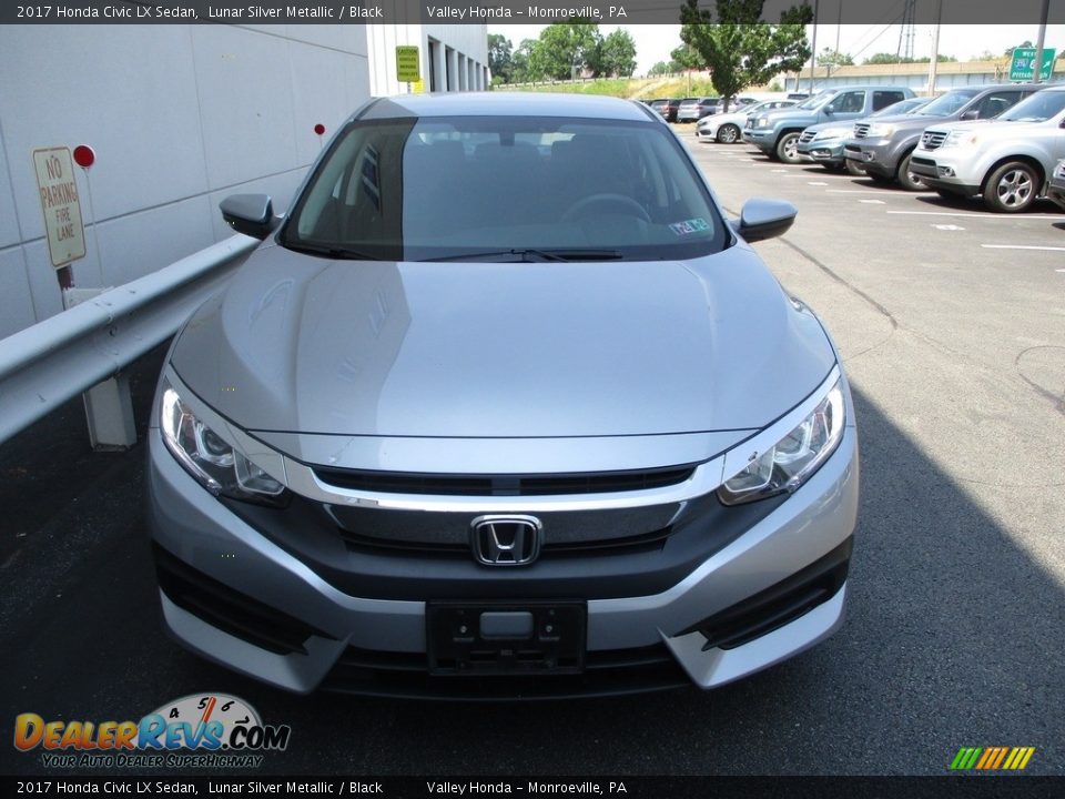 2017 Honda Civic LX Sedan Lunar Silver Metallic / Black Photo #8