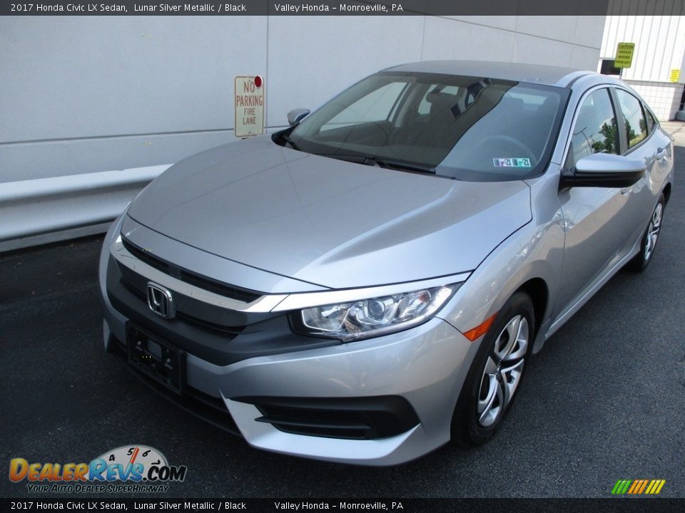 2017 Honda Civic LX Sedan Lunar Silver Metallic / Black Photo #9