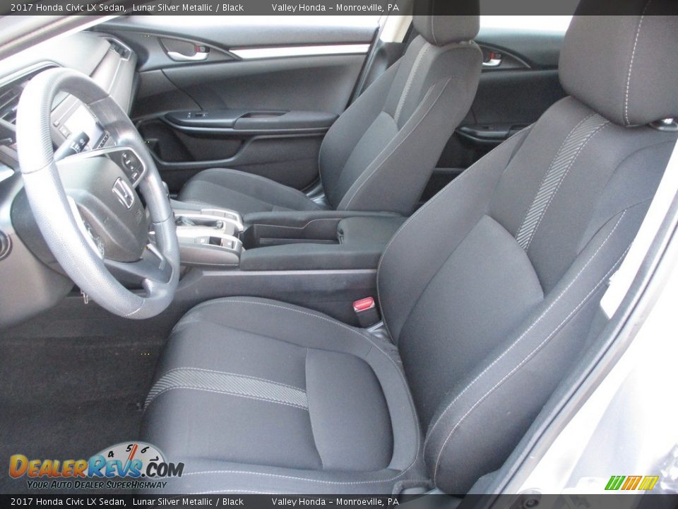 2017 Honda Civic LX Sedan Lunar Silver Metallic / Black Photo #11
