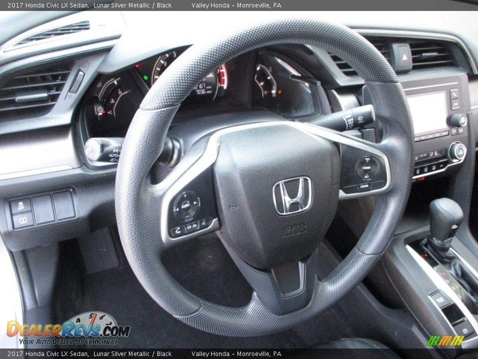2017 Honda Civic LX Sedan Lunar Silver Metallic / Black Photo #13
