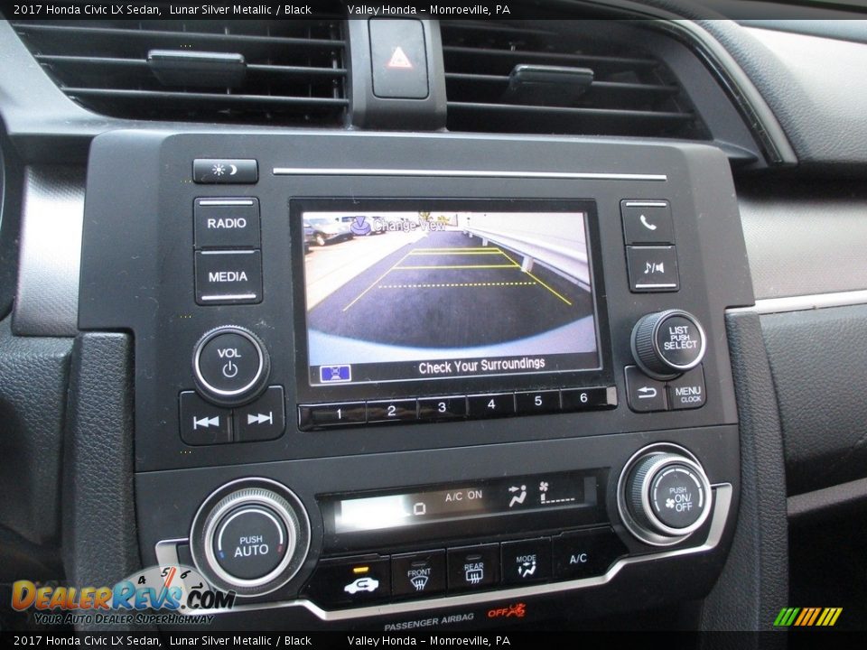 2017 Honda Civic LX Sedan Lunar Silver Metallic / Black Photo #16