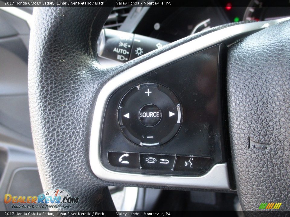 2017 Honda Civic LX Sedan Lunar Silver Metallic / Black Photo #18