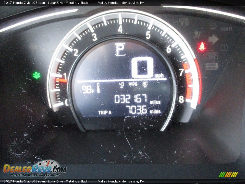2017 Honda Civic LX Sedan Lunar Silver Metallic / Black Photo #20