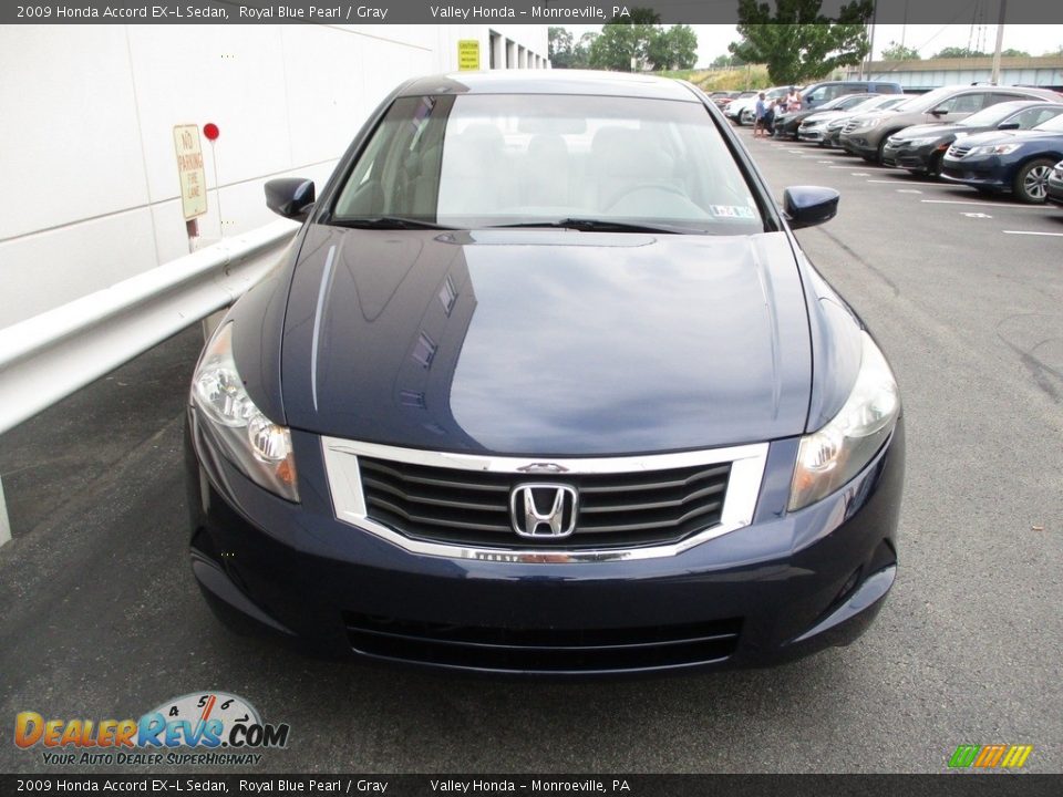 2009 Honda Accord EX-L Sedan Royal Blue Pearl / Gray Photo #8