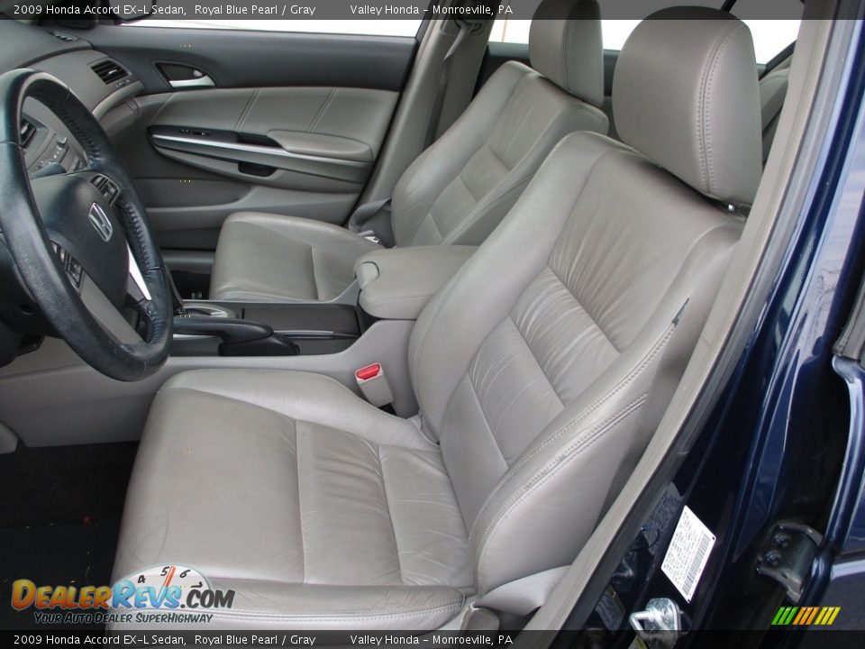 2009 Honda Accord EX-L Sedan Royal Blue Pearl / Gray Photo #11