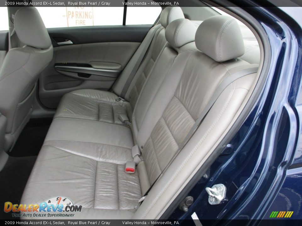 2009 Honda Accord EX-L Sedan Royal Blue Pearl / Gray Photo #12