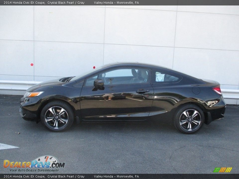 2014 Honda Civic EX Coupe Crystal Black Pearl / Gray Photo #2