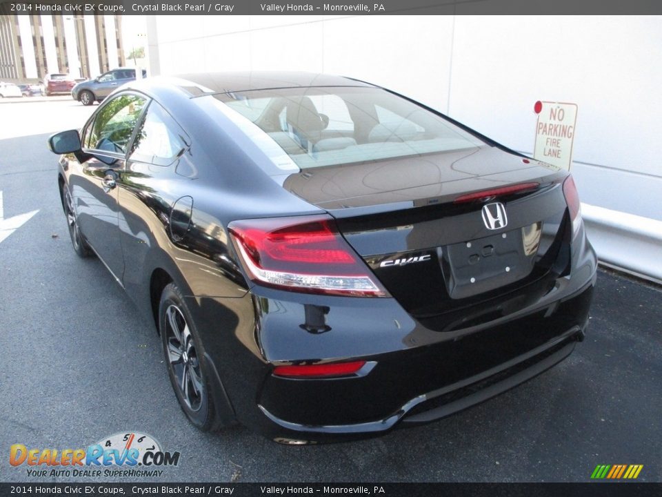 2014 Honda Civic EX Coupe Crystal Black Pearl / Gray Photo #3