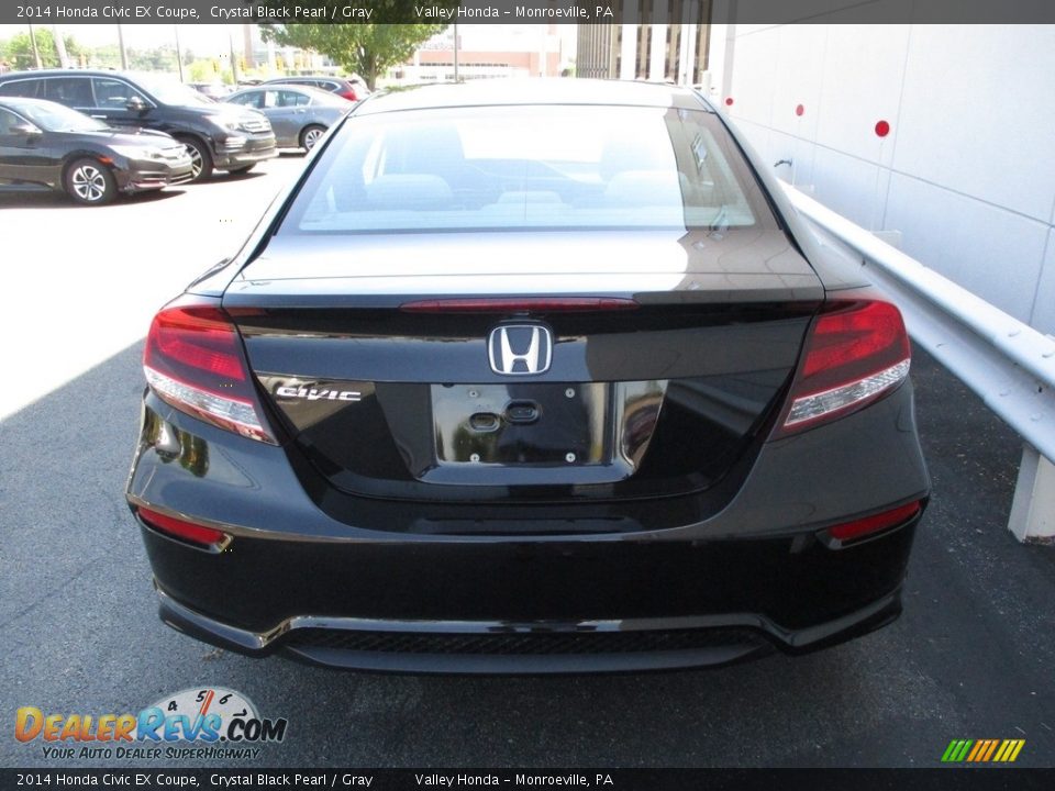 2014 Honda Civic EX Coupe Crystal Black Pearl / Gray Photo #4