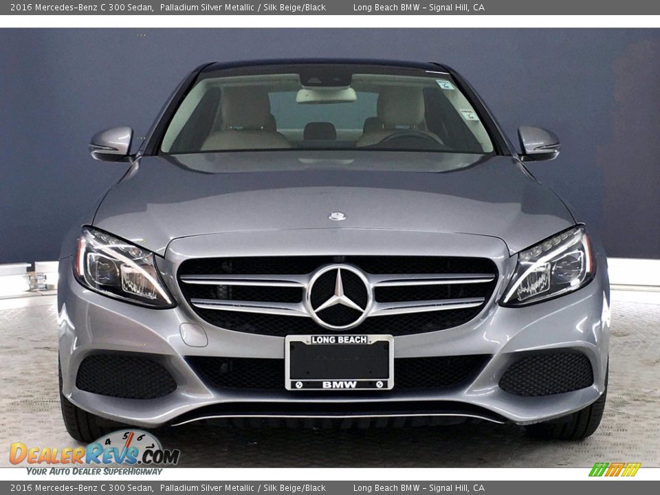 2016 Mercedes-Benz C 300 Sedan Palladium Silver Metallic / Silk Beige/Black Photo #2