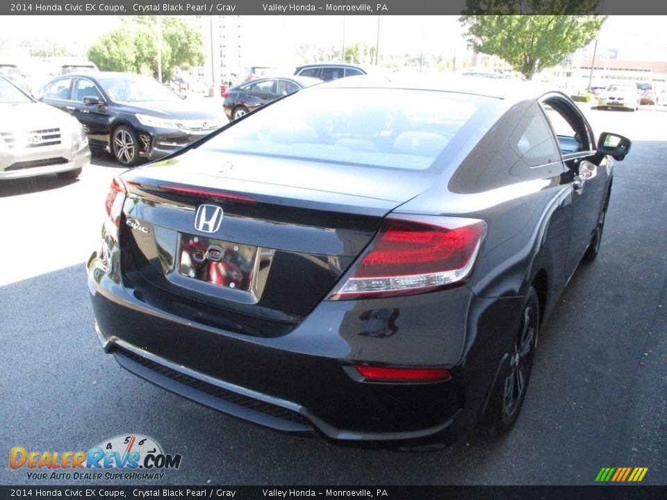 2014 Honda Civic EX Coupe Crystal Black Pearl / Gray Photo #5