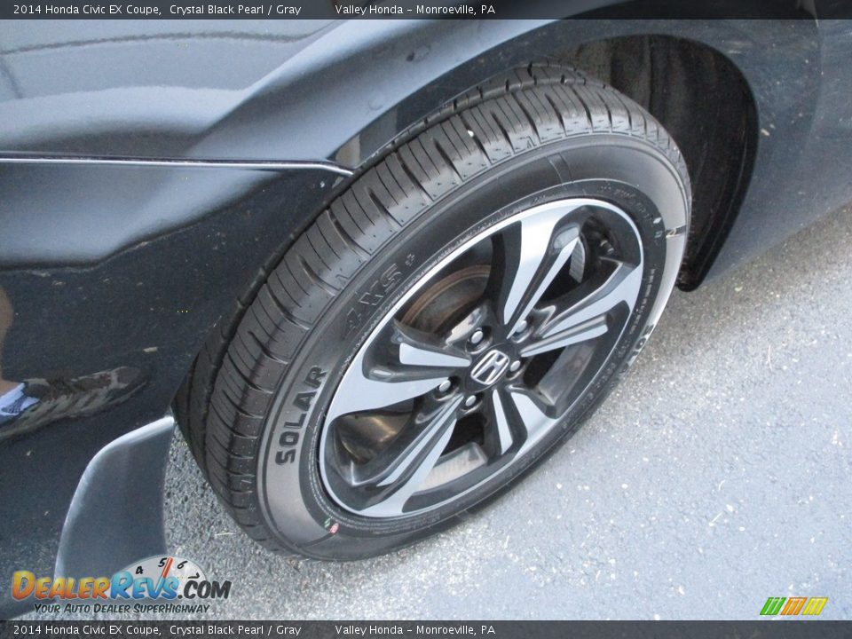 2014 Honda Civic EX Coupe Crystal Black Pearl / Gray Photo #6