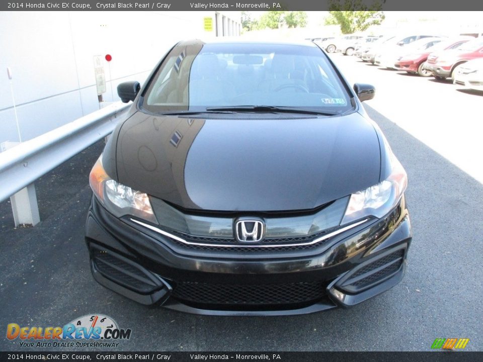 2014 Honda Civic EX Coupe Crystal Black Pearl / Gray Photo #8