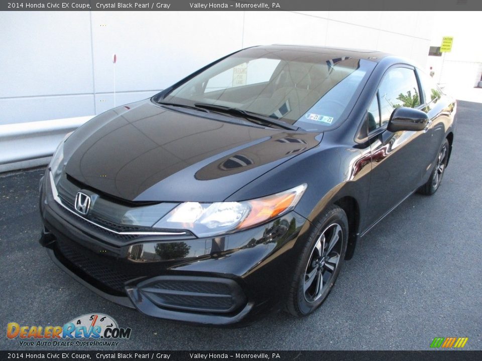 2014 Honda Civic EX Coupe Crystal Black Pearl / Gray Photo #9