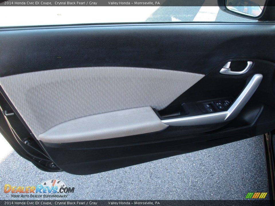 2014 Honda Civic EX Coupe Crystal Black Pearl / Gray Photo #10