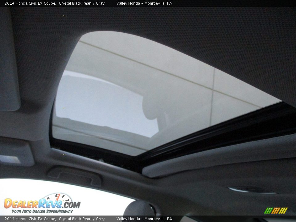 2014 Honda Civic EX Coupe Crystal Black Pearl / Gray Photo #11