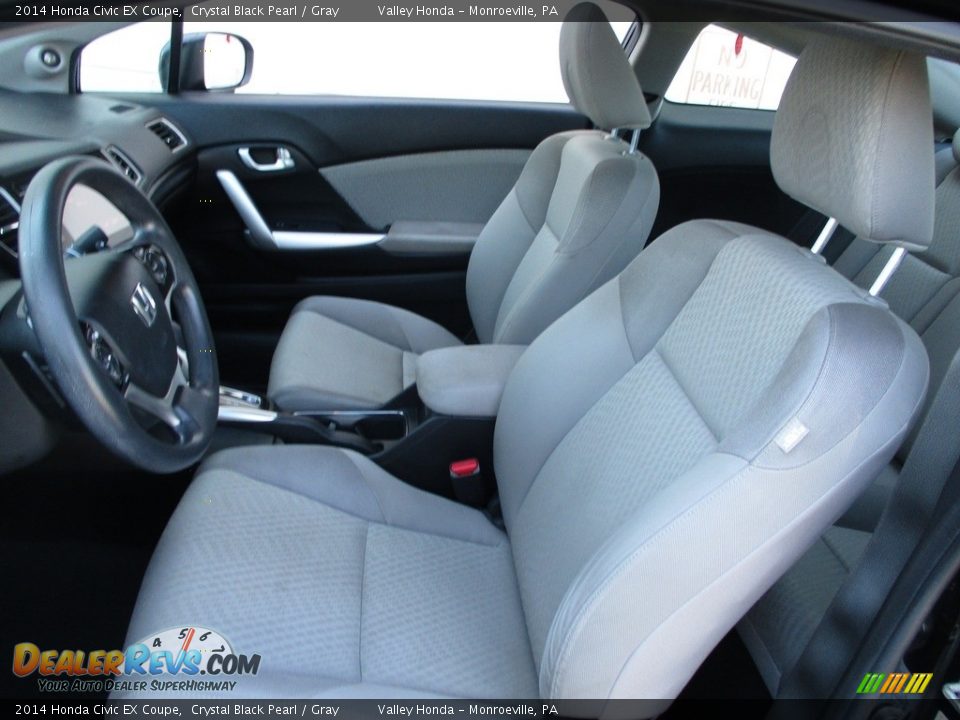 2014 Honda Civic EX Coupe Crystal Black Pearl / Gray Photo #12