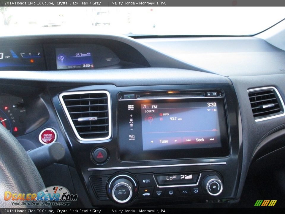 2014 Honda Civic EX Coupe Crystal Black Pearl / Gray Photo #16