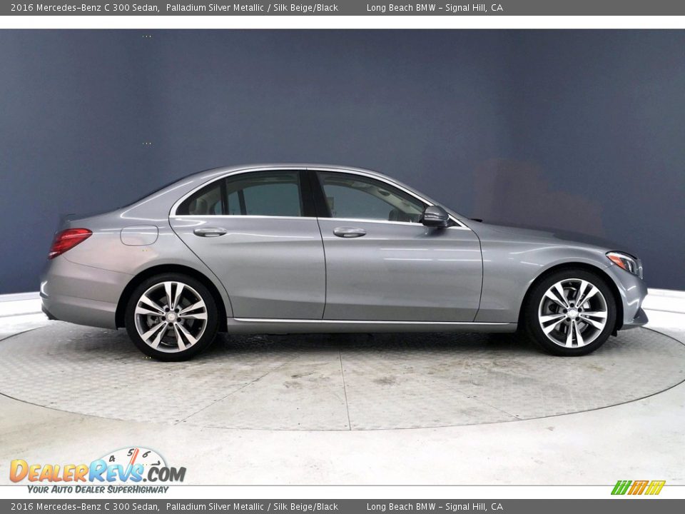 2016 Mercedes-Benz C 300 Sedan Palladium Silver Metallic / Silk Beige/Black Photo #14