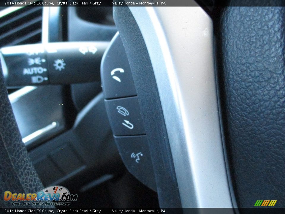 2014 Honda Civic EX Coupe Crystal Black Pearl / Gray Photo #18