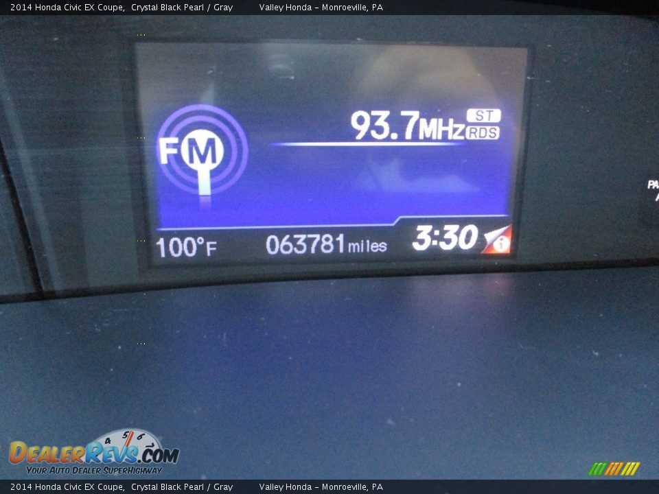 2014 Honda Civic EX Coupe Crystal Black Pearl / Gray Photo #20
