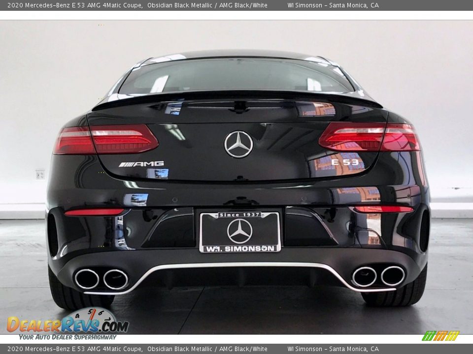 2020 Mercedes-Benz E 53 AMG 4Matic Coupe Obsidian Black Metallic / AMG Black/White Photo #3