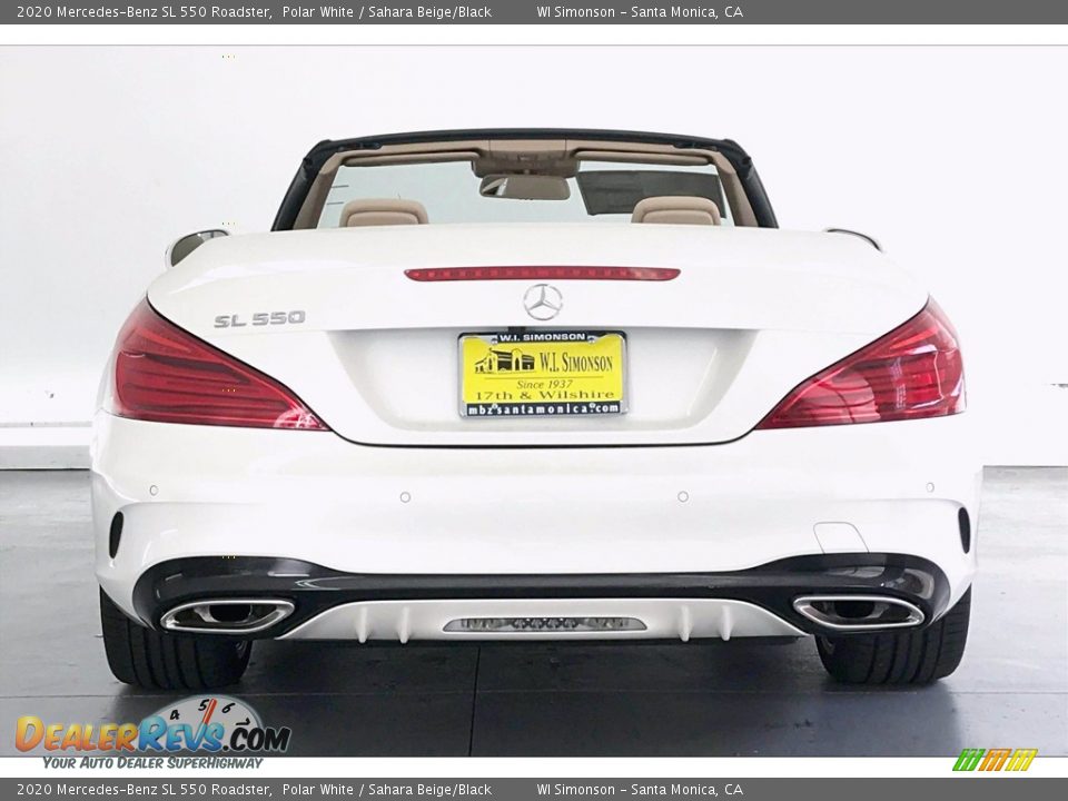 2020 Mercedes-Benz SL 550 Roadster Polar White / Sahara Beige/Black Photo #3